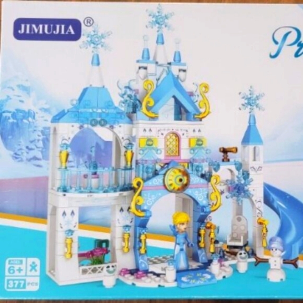 Girls Castle Building Blocks Toys Ice Princess Blue Castle Jimujia Lego - Picture 4 of 10